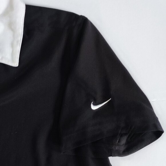 Nike Golf Dri-fit V-neck short sleeve polo shirt black women's size S (4-6) - Picture 7 of 10